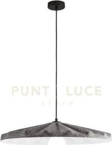 Lampadario a sospensione wimbledon in feltro grigio paralume 69cm 1...