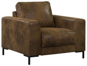 Poltrona marrone con rivestimento in finta pelle Lofty Lilly – Miuform