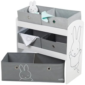 Organizer per giochi da bambino bianco/grigio 63,5x29,5x60 cm Miffy – Roba