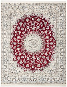 Nain Tappeto persiano 260 x 210 Rosso (Iran) Annodato A Mano