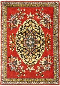Ghom Tappeto persiano 100x70 Rosso (Iran) Annodato A Mano