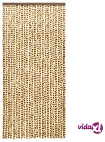vidaXL Zanzariera Beige e Marrone 100x220 cm Ciniglia