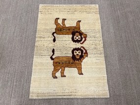 Gabbeh Tappeto 120 x 80 Beige (Iran) Annodato A Mano