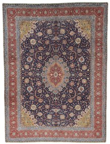Sarouk Tappeto persiano 310 x 420 Blu (Iran) Annodato A Mano