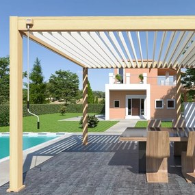 Pergola bioclimatica Ombréa autoportante 3x6M in alluminio