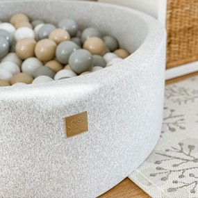 Piscina di palline grigia in velluto a coste ø 90x30 cm Montessori – Meowbaby