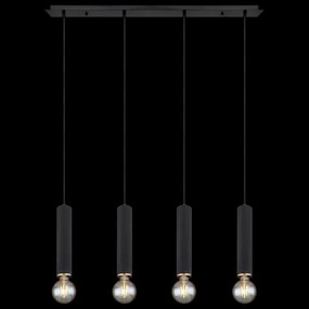 Globo 15499-4H - Lampadario a sospensione con filo MARION 4xE27/60W/230V legno nero