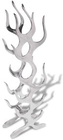 Cremagliera A Forma Di Fiamma 9 Bottiglie İn Alluminio Argento /