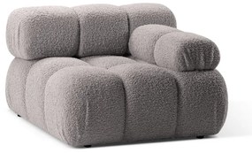 Modulo divano grigio chiaro in tessuto bouclé (angolo destro) Bellis - Micadoni Home
