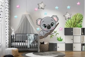 Adesivo murale per bambini simpatico koala tra le stelle 100 x 200 cm