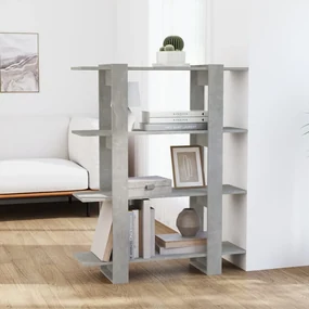 Libreria/divisorio grigio cemento 100x30x123,5 cm