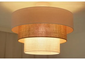 Brilagi Plafoniera DENVER LUNETA 1xE27/15W/230V Ø45 beige/marrone/crema