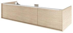 Mobile da bagno sotto lavabo SENSEA Neo quercia di campagna satinato L 135 x H 32 x P 48 cm 1 cassetto, lavabo non incluso