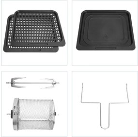 Aigostar - Forno ad aria calda 1400W/230V 12l nero