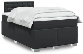 Giroletto A Molle Con Materasso Nero 120x190 Cm İn Similpelle /