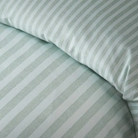 Set copripiumino e federa verde per letto matrimoniale/per letto esteso 3 pezzi 230x220 cm Epping Textured Stripe – Catherine Lansfield
