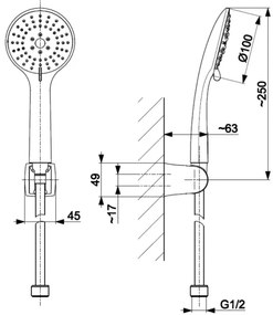 KFA Armatura 841-220-31 - Set da doccia MOZA oro
