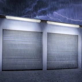Corpo illuminante tecnico LED per tubi T8, 2x G13, 20W, 230V, 6500K, 120 cm, IP65, bianco