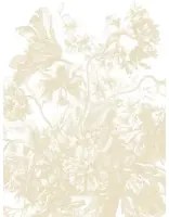 KEK Amsterdam Carta da parati panoramica Engraved Flowers Uyterlinde - Beige 195 cm