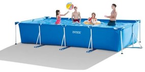 GRE - Intex 28273NP - Piscina Fuori Terra Rectangular Frame Rettangolare, 7127 l, Acciaio e pvc, Blu, 450x220x84 cm
