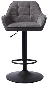 Sgabello da bar grigio scuro con altezza regolabile Nolan - Unique Furniture