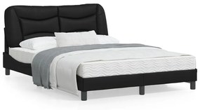 Giroletto Con Luci Led Nero 140x200 Cm İn Similpelle /