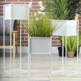 Portafiori 70x24 cm bianco