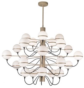 Metal Lux Giro 25-light suspension lamp Bianco latte