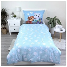 Set copripiumino e federa da bambini blu in cotone per letto singolo 140x200 cm Paw Patrol – Jerry Fabrics