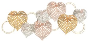 Decorazione murale in metallo 91x40 cm Hearts - Mauro Ferretti