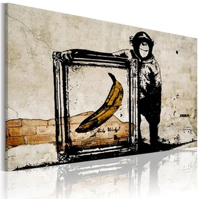 Quadro Ispirato a Banksy seppia