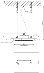 Soffione doccia 35x35 a controsoffitto con funzione pioggia mirror steel shower system 57801 gessi