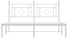 Giroletto con Testiera Metallo Bianco 150x200 cm