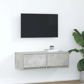Mobile Per Tv Grigio Cemento 80x31x25,5 Cm Legno Multistrato /