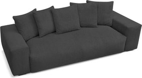 Divano grigio con rivestimento in velluto a coste 280 cm Voltaire – Bobochic Paris