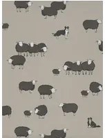 Little Greene Tapete Nip & Lassie - Slaked Lime Dark