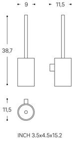 LAUFEN H3840610040001 - Scopino WC da parete NIARA cromo lucido