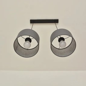 Lampadario a cavo ALBA 2xE27/15W/230V grigio