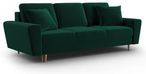 Divano verde allungabile e con contenitore con rivestimento in velluto 235 cm Kyoto – Cosmopolitan Design