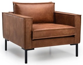 Poltrona in similpelle marrone Rate - Scandic