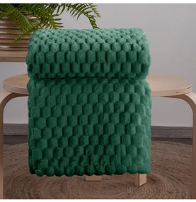 Coperta Cindy6 con effetto 3D verde bottiglia