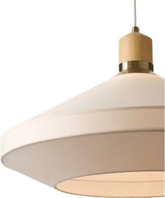 Halo Design 744091 - Lampada sospesa a cavo PARIS 1xE14/40W/230V Ø 24 cm crema/ottone/rovere
