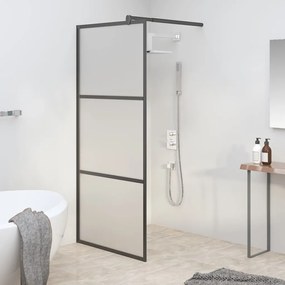 Parete Doccia Walk İn 80x195 Cm İn Vetro Smerigliato Esg Nero /