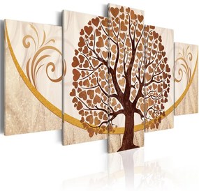 Quadro The Golden Tree of Love  Colore Marrone, Dimensioni e Misure 100x50