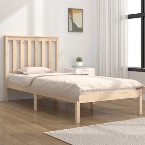 Giroletto İn Legno Massello Grigio 75x190 Cm Small Single /
