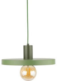 Lampadario a sospensione con filo SILA 1xE27/15W/230V diametro 30 cm verde