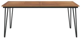 Tavolo Giardino con Gambe Forcella 180x90x75 cm Massello Acacia