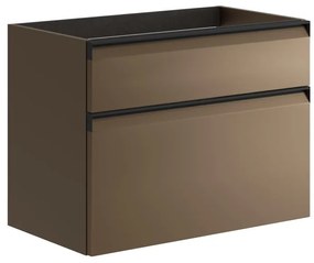 Mobile da bagno sotto lavabo Fusion giallo L 79.5 x H 60 x P 45.5 cm 2 cassetti, lavabo non incluso