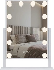 Specchio cosmetico LED HOLLYWOOD White – 30x40 cm