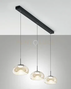 Brena sospensione cognac 3 luci lineare  a led cct 2700k - 3000k - ...